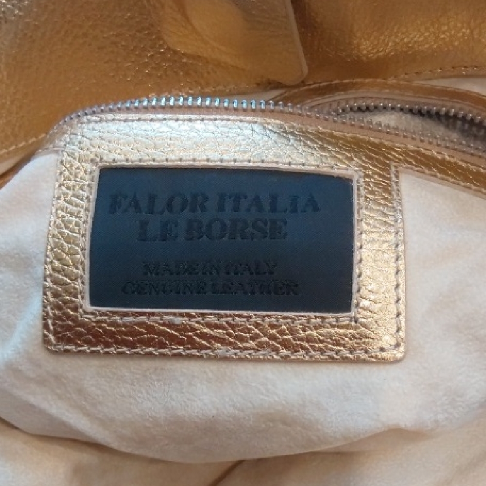 Gold Italian Leather Women's Tote